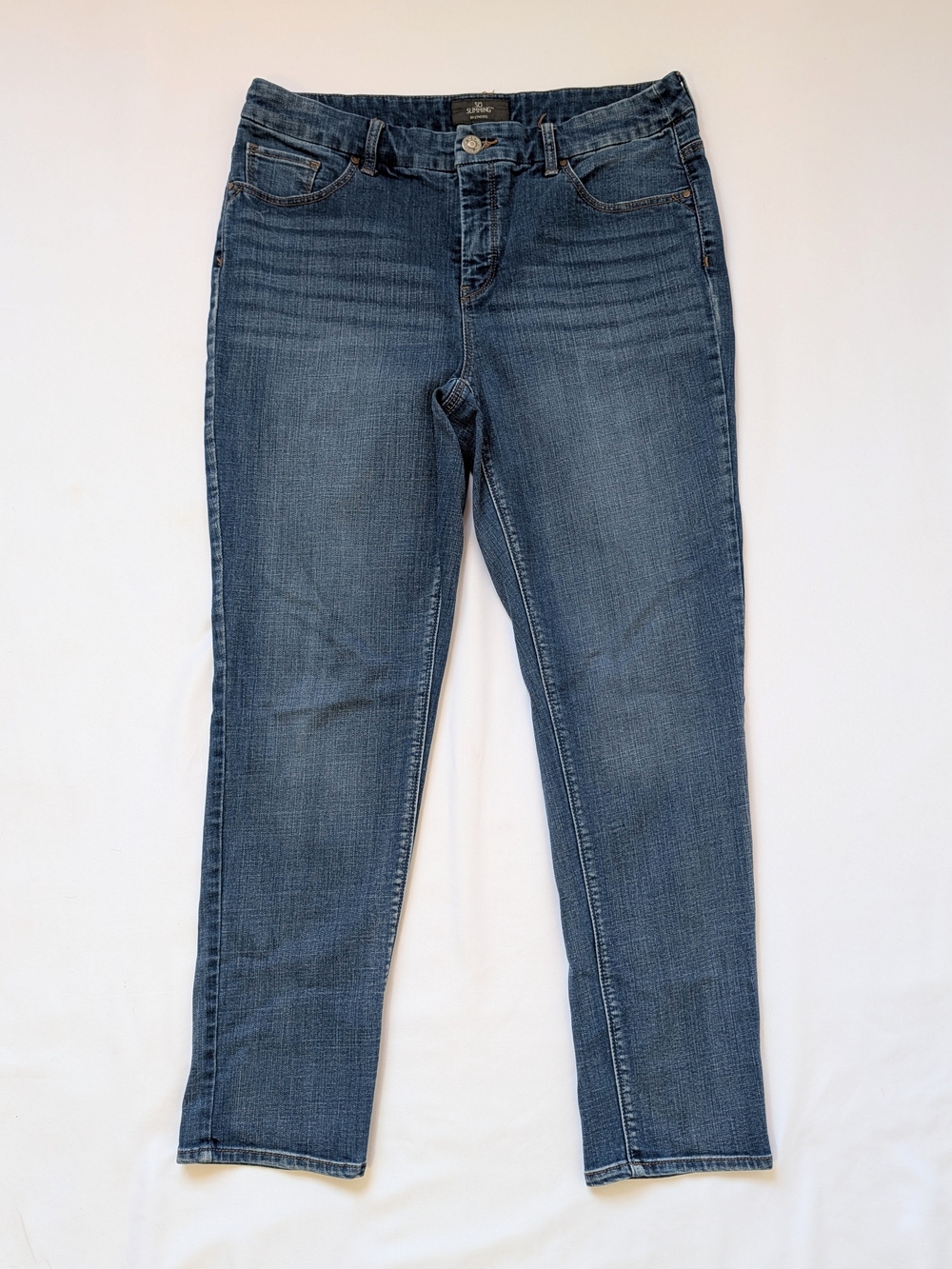 Chico's So Slimming Jeans Women's Size 1 (US 8/10) Blue Mid Rise Stretch Denim